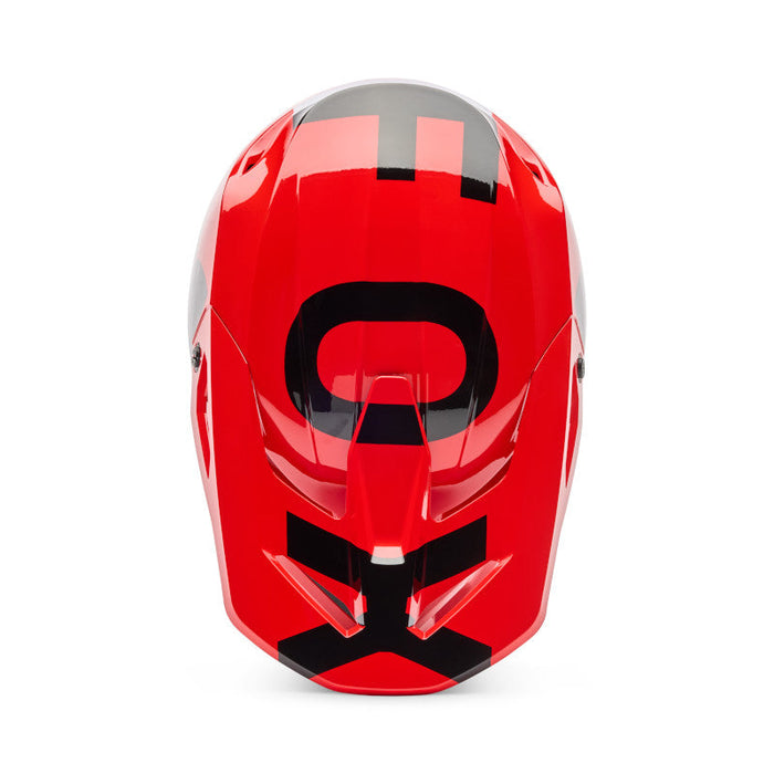 Fox V1 Shield Helmet FLO RED Fox