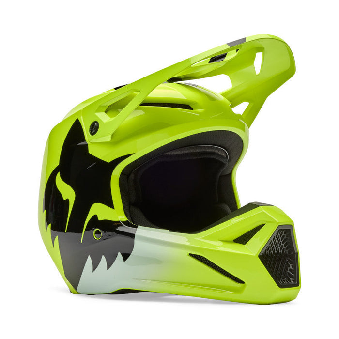 Fox V1 Shield Helmet FLO YLW Fox