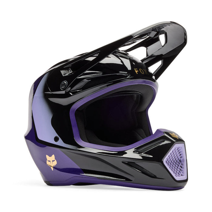 Fox V3 Drip Helmet - Black/Purple