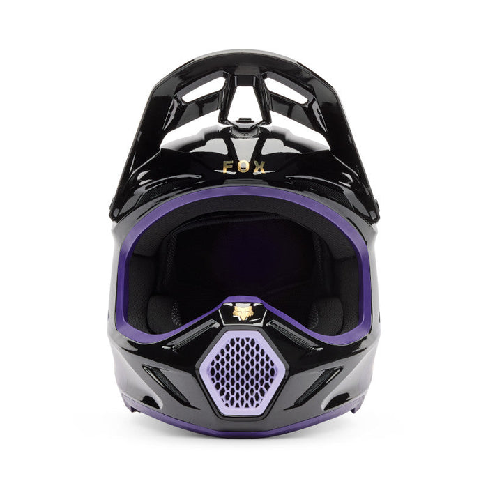 Fox V3 Drip Helmet - Black/Purple
