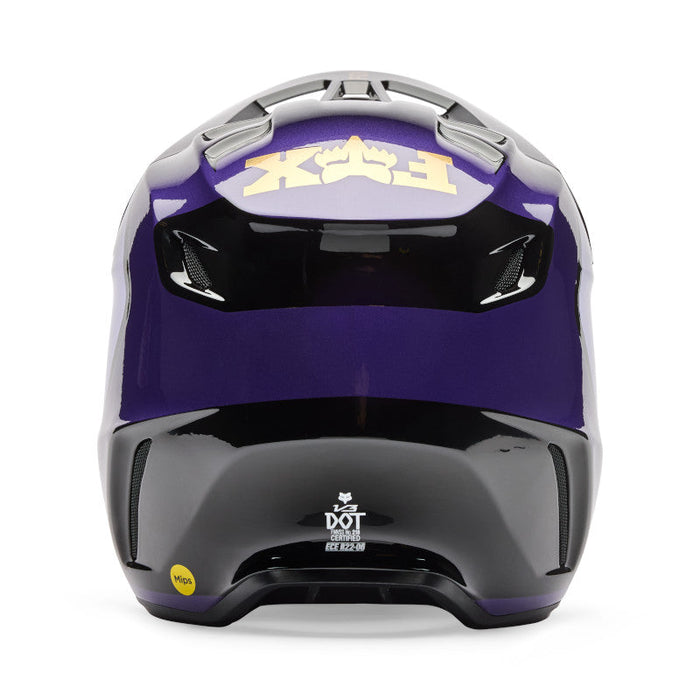 Fox V3 Drip Helmet - Black/Purple