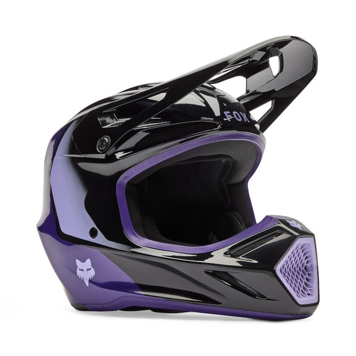 Fox Yth V3 Spire Helmet - Black/Purple