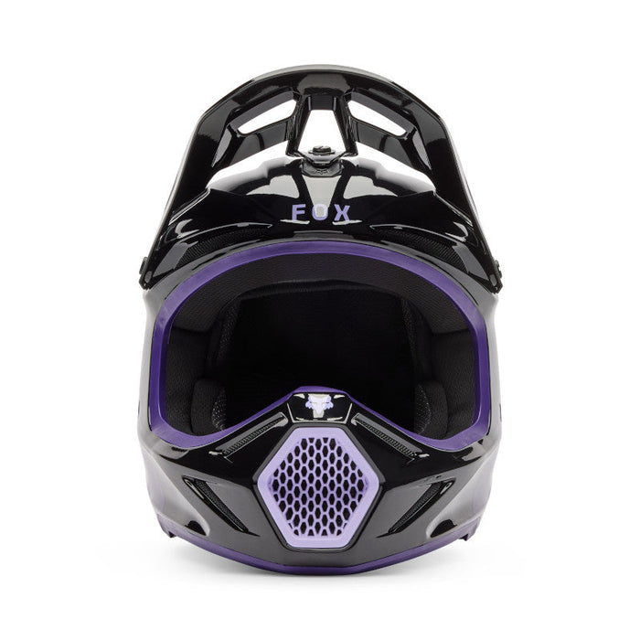 Fox Yth V3 Spire Helmet - Black/Purple