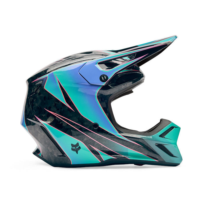 Fox V3 RS Canvas Helmet AQU Fox