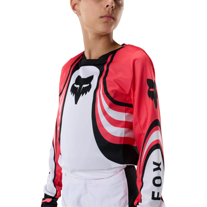Fox Yth 180 Draft Jersey - Wht