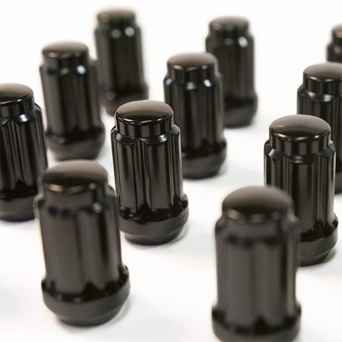 Falcon Ridge - 12mmx1.5 Black Splined Lug Nut Kit - 16 Nuts / Spline Key Aussie Powersports
