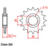 FRONT SPROCKET - STEEL 16T 525P Link Products