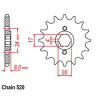 Front Sprocket - Steel KF0 JT Sprockets