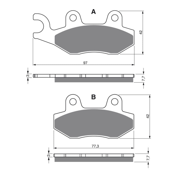 GOLDfren Brake Pads Off-Road Racing GF002 - K5 (PR46)
