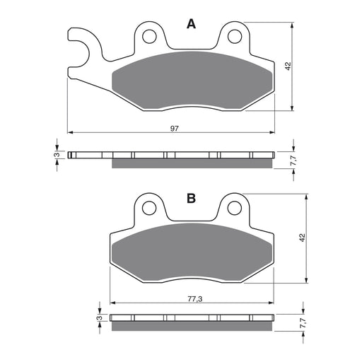 GOLDfren Brake Pads Sintered Sports GF002 - S3 (PH46)