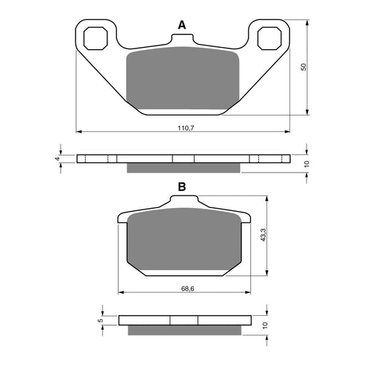 GOLDfren Brake Pads Sintered Sports GF037 - S3 (PH26)