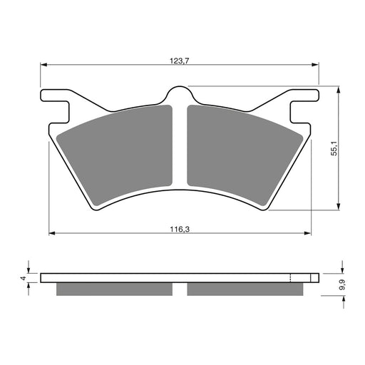 GOLDfren Brake Pads Off-Road Racing GF208 - K5 ( PR286 )