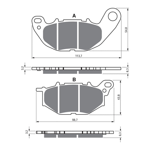 GOLDfren Brake Pads Sintered Sports GF369 - S3 ( P489 )