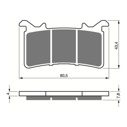 GOLDfren Brake Pads Sintered Sports GF415 - S3