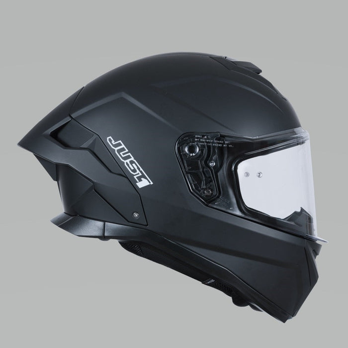 J-Str Solid Matt Black Road Helmet JUST1