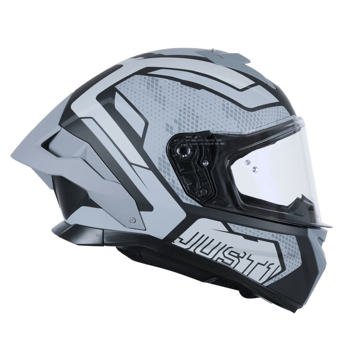 J-Str Union Black Grey Matt Road Helmet JUST1