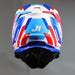 J22 F Performance Red White Blue Gloss Off Road Helmet JUST1