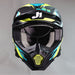J22 F Performance Fluo Yellow Black Matt Off Road Helmet JUST1