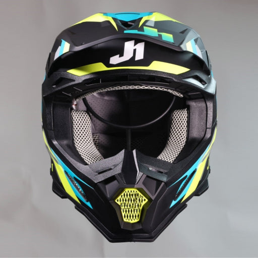 J22 F Performance Fluo Yellow Black Matt Off Road Helmet JUST1