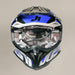 J39 Revo Grey Blue Black Gloss Off Road Helmet JUST1
