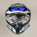 J39 Revo Grey Blue Black Gloss Off Road Helmet JUST1