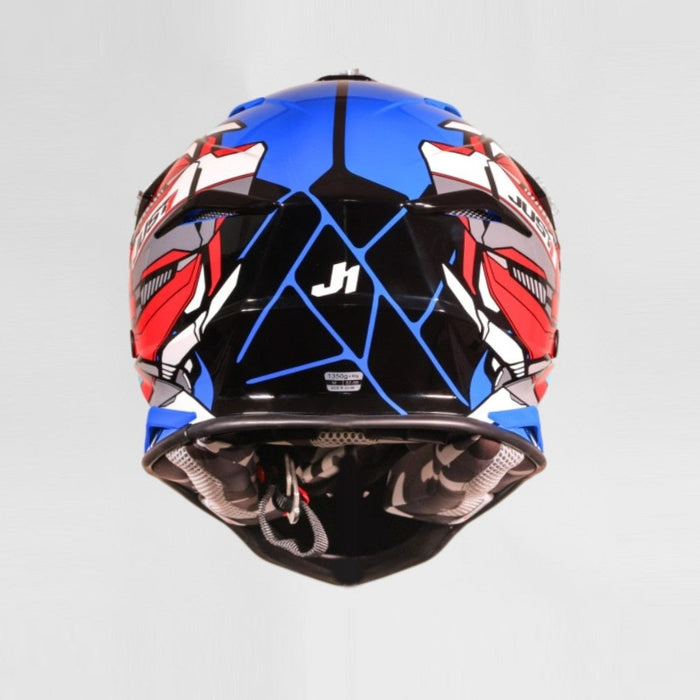 J39 Suppressor Red Blue Black Gloss Off Road Helmet JUST1