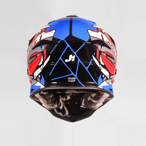 J39 Suppressor Red Blue Black Gloss Off Road Helmet JUST1
