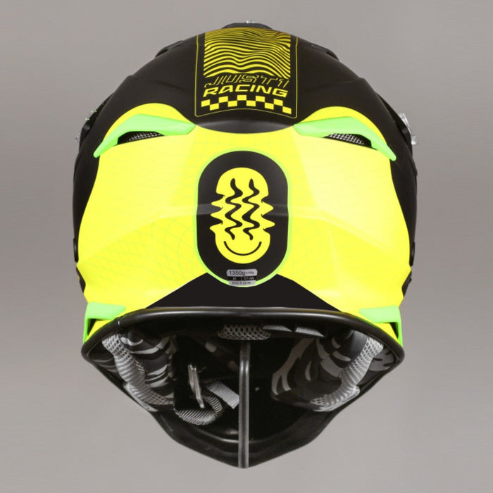 J39 Xeno Fluo Yellow Black Matt Off Road Helmet JUST1