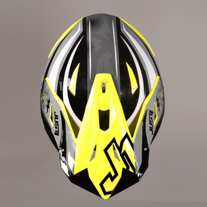 J39 Revo Grey Yellow Fluo Black Matt Off Road Helmet JUST1