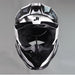 J40 Speed Black White Gloss Off Road Helmet JUST1