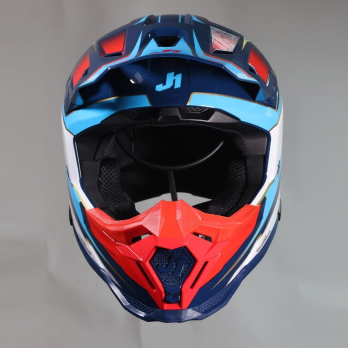 J40 Speed Red White Blue Gloss Off Road Helmet JUST1