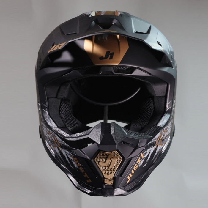 J40 Panter Black Matt Off Road Helmet JUST1