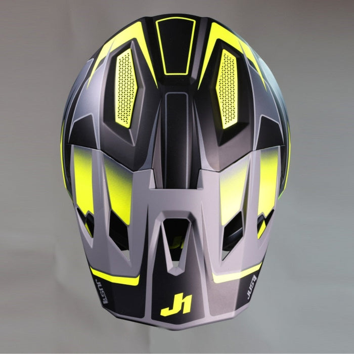 J40 Speed Yellow Fluo Black Matt Off Road Helmet JUST1
