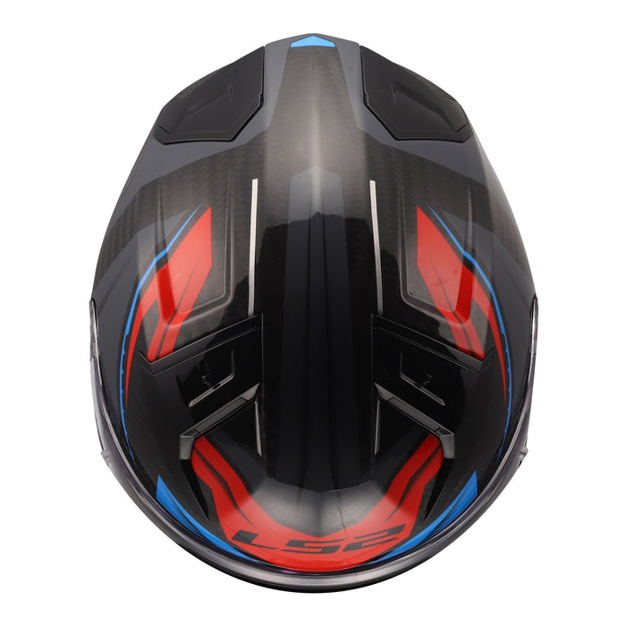LS2 FF811 Vector II Carbon Savage Helmet - Blue / Red