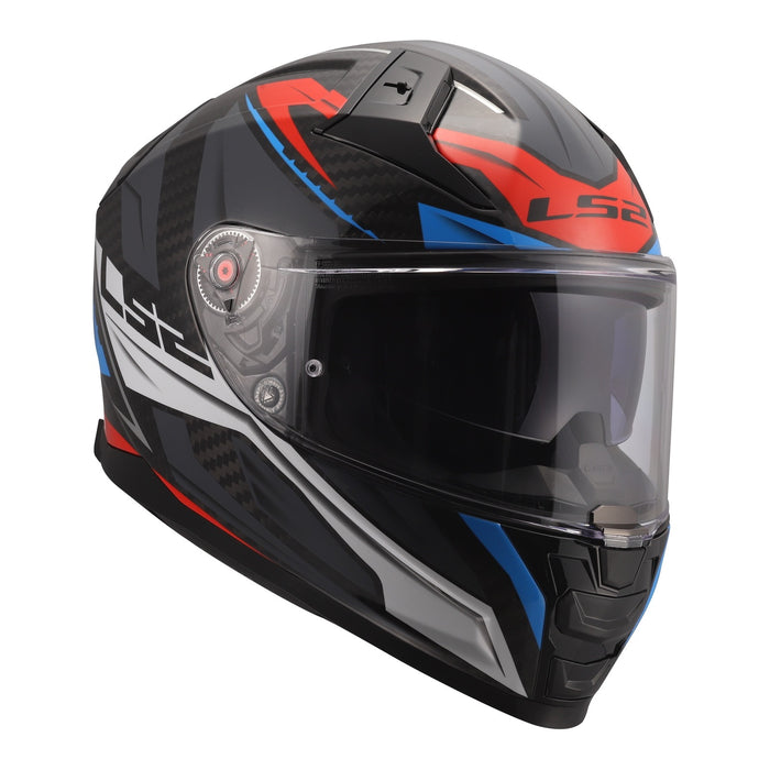 LS2 FF811 Vector II Carbon Savage Helmet - Blue / Red
