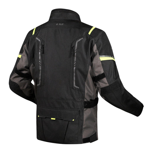 LS2 Narvik Men's Jacket - Grey / Black / Hi-Vis Yellow