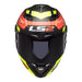 LS2 FF805C Thunder Carbon Attack - Matte Red / Hi-Vis Yellow 06