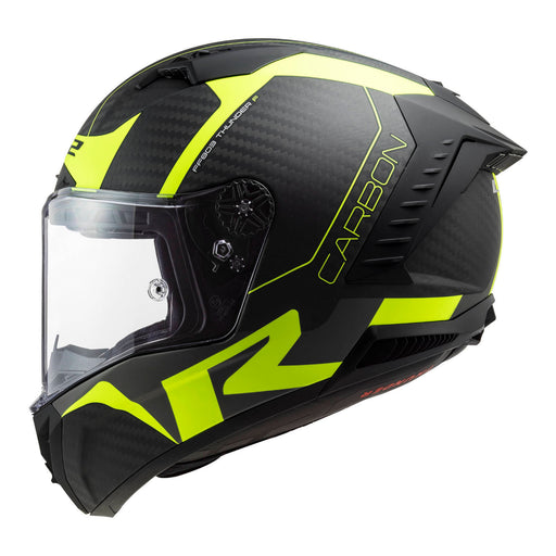 LS2 FF805C Thunder Carbon Helmet -  Matte Carbon / Hi-Vis Yellow
