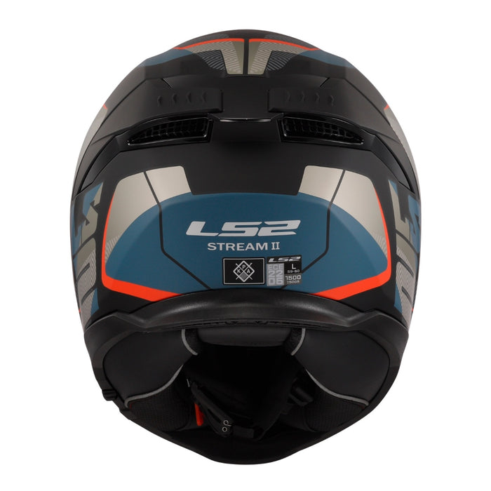 LS2 FF808 Stream II Road Helmet - Matte Black / Blue 06