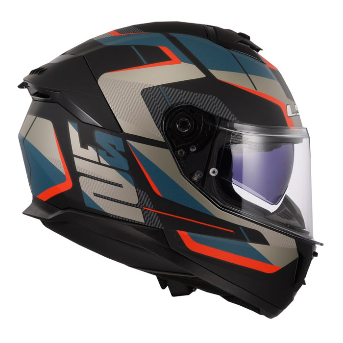 LS2 FF808 Stream II Road Helmet - Matte Black / Blue 06