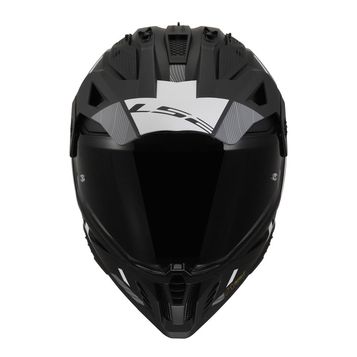 LS2 MX702 Pioneer II Hill Helmet - Matte Black / White 06