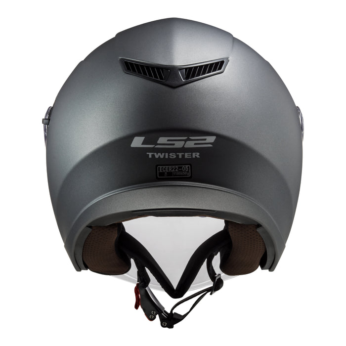 LS2 OF573 Twister II Single Mono Helmet - Matte Titanium