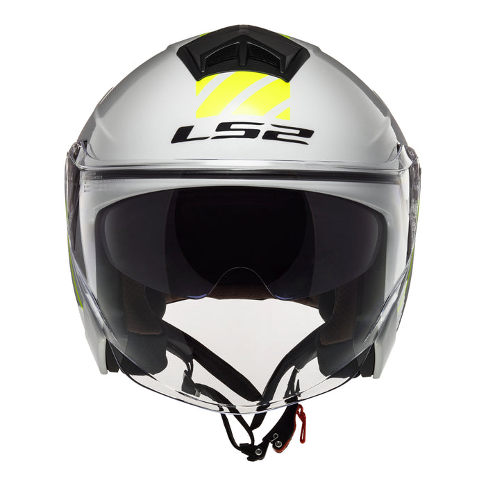 LS2 OF573 Twister II Luna Helmet - White / Silver