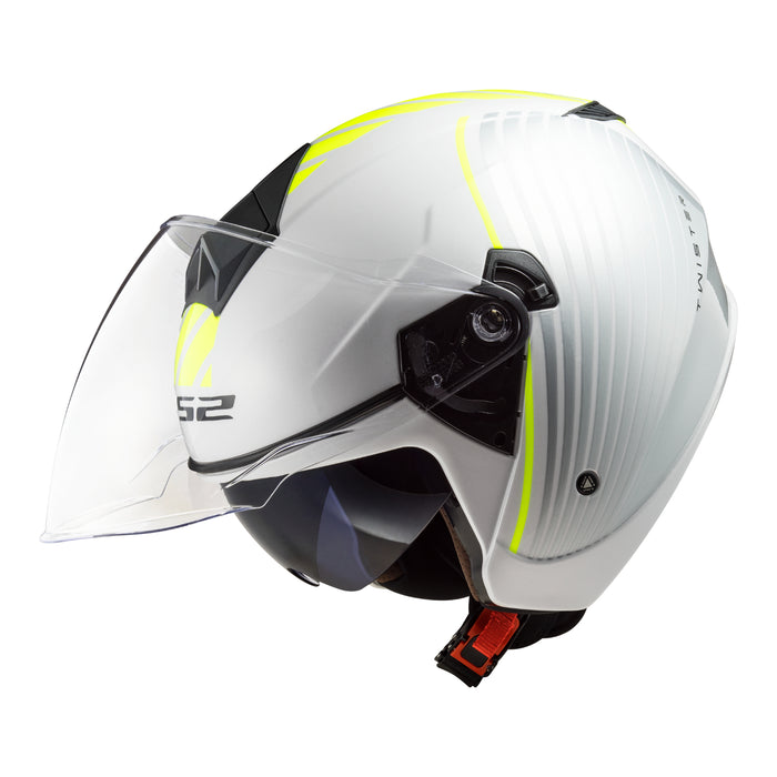 LS2 OF573 Twister II Luna Helmet - White / Silver