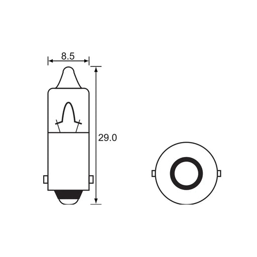 Mini Indicator Bulb 12V with 23W and Various Colours Link Products
