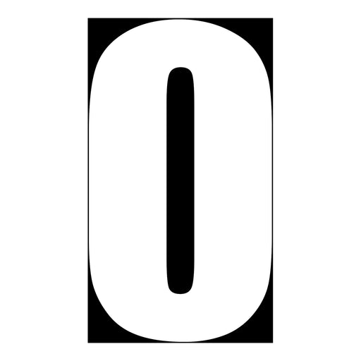 Whites Race Number - White #0 (10 Pack)