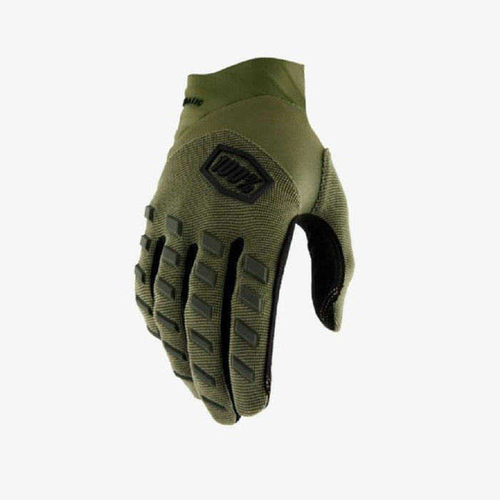 100% Airmatic Army Green Gloves 100 Percent