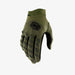 100% Airmatic Army Green Gloves Top Two Moto