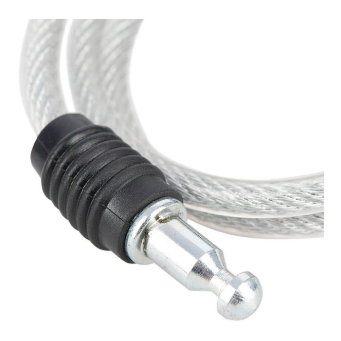 Oxford Bumper Cable Lock 6mm X 600mm - Clear