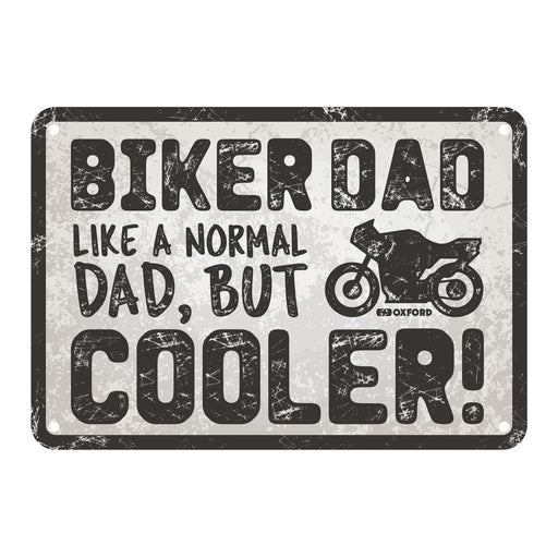 Oxford Garage Metal Sign: Biker Dad, Like a Normal Dad, But Cooler